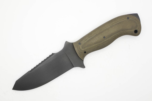 Winkler Knives - Utility Crusher - 80CRV2 Steel - Flat Grind - Green Laminate Handle - Crusher/Glass Breaker