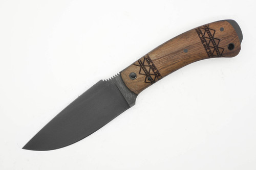Winkler Knives - Woodsman - 80CRV2 Steel - Flat Grind - Walnut Handle - Tribal Artwork