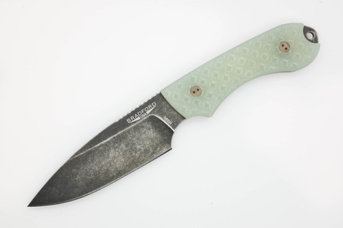 Bradford Knives: Guardian4 - M390 Steel - Sabre Grind, Nimbus Finish Blade - Textured Ghost G10 Handle