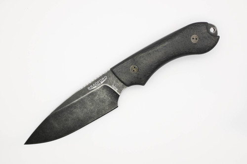 Bradford Knives: Guardian4 - M390 Steel - Sabre Grind, Nimbus Finish Blade - 3D Carbon Fiber Handle