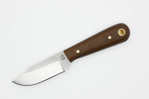 LT Wright Knives Frontier Trapper - AEB-L - Saber Grind - Brown Burlap - Matte Finish