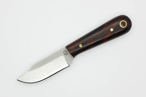 LT Wright Knives Frontier Trapper - AEB-L Steel - Saber Grind - Desert Ironwood - 14 / FREE Black Liners!