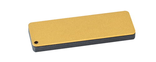 Fallkniven Double-Sided Diamond - Ceramic Whetstone w/ Sleeve - Fine Grit / 25 Micron TAN Plated - DC3 - .27 in. x .98 in. x 2.95 in.