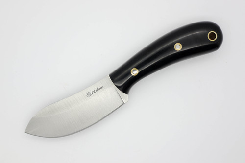 LT Wright Knives Camp MUK - Saber Grind - 3V Steel - Black Paper Micarta w/OD Green Liners - Polished Finish
