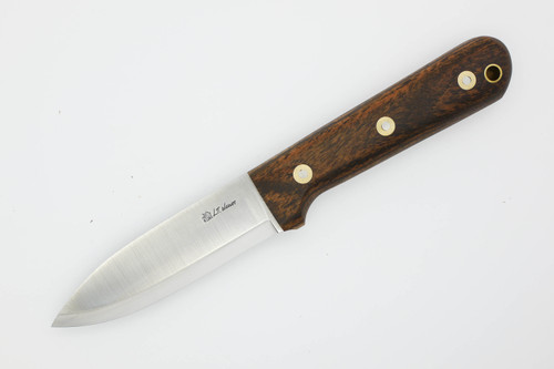 LT Wright Knives Genesis  - A2 Steel - Scandi Grind - Bocote Handle - Black Liners - 4