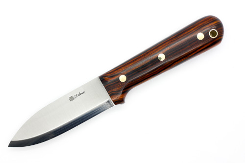 LT Wright Knives Genesis  - A2 Steel - Scandi Grind - Desert Ironwood Handle - Black Liners - 2