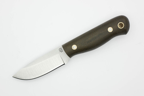 LT Wright Knives Brumby Lite - A2 Steel - Saber Grind - Green Canvas Micarta Handle - Matte Finish