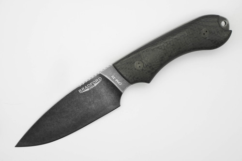 Bradford Knives: Guardian4, 3D - CPM 3V Steel - Drop Point - Full Height Grind - Nimbus Blade Finish - 3D Carbon Fiber Handle
