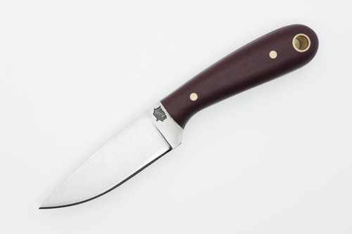 LT Wright Knives Frontier First - O1 Tool Steel - Flat Grind - Double Red Canvas Micarta w/ Black Liners - Matte Finish