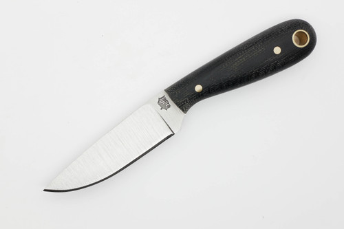 LT Wright Knives Frontier First - D2 Tool Steel - Flat Grind - Black Canvas Micarta - Matte Finish