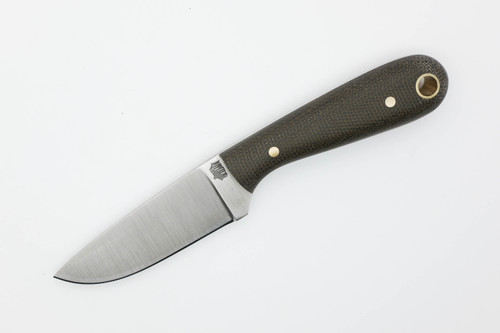 LT Wright Knives Frontier First - D2 Tool Steel - Flat Grind - Green Canvas Micarta - Matte Finish