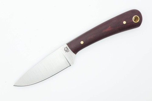 LT Wright Knives Frontier Valley - 3/32" O1 Steel - Flat Grind -  Double Red Canvas Micarta Handle - Matte Finish