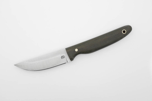 LT Wright Knives: APEX - A2 Steel - Saber Grind - Fixed Blade Knife w/ Green Canvas Micarta Handle