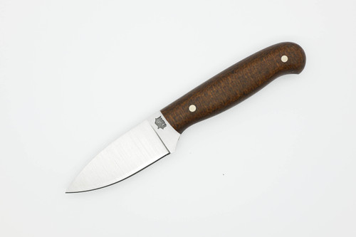 LT Wright Knives Patriot - O1 Steel - Flat Grind - Brown Burlap Canvas Micarta - Matte Finish