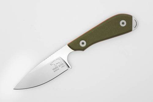 White River Knives M1 Backpacker Pro - Green/Orange Textured G10 Handle