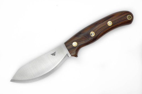 LT Wright Knives: Jessmuk - Scandi Grind - O1 Tool Steel - Desert Ironwood Handle w/ Black Liners - 2