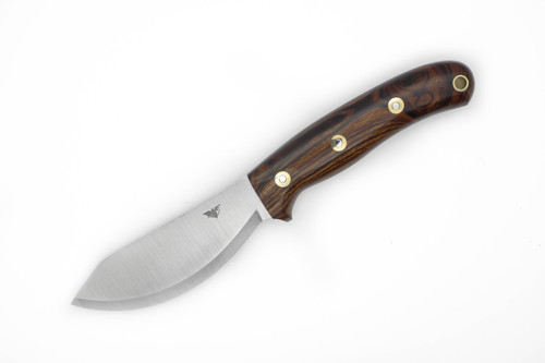 LT Wright Knives: Jessmuk - Scandi Grind - O1 Tool Steel - Desert Ironwood Handle w/ Black Liners - 4
