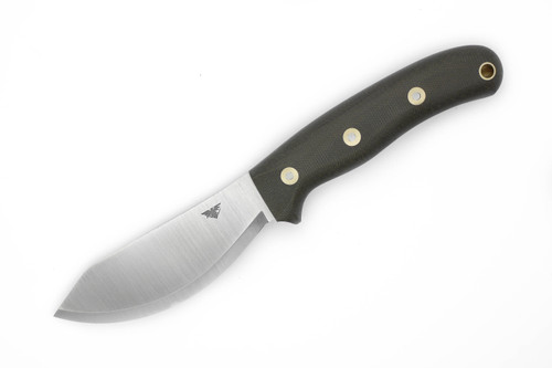 LT Wright Knives: Jessmuk - Scandi Grind - O1 Tool Steel - Green Canvas Micarta - Matte