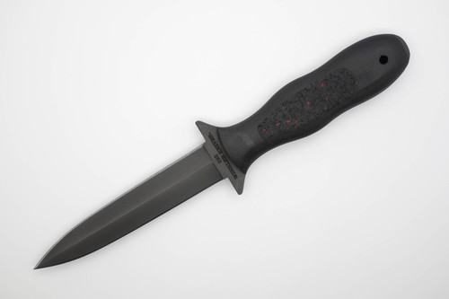Winkler Knives - CXC Dagger - 80CRV2 Steel - Flat Grind - Black G10 w/ Red Flecked Rubber Insert - Serial #092