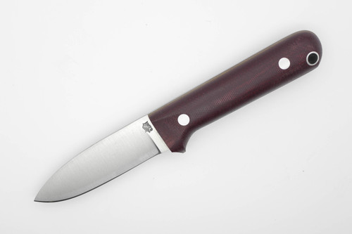 LT Wright Knives Next Gen - Convex Grind - CPM 3V Steel - Double Red Canvas Micarta Handle w/ Natural Liners - Matte Finish