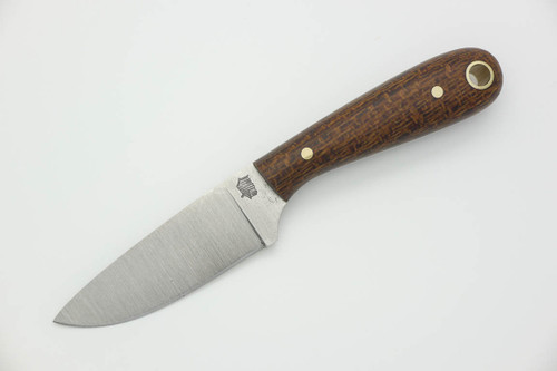 LT Wright Knives Frontier First - CPM 3V Steel - Flat Grind - Brown Burlap - Matte Finish