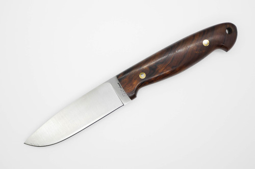 LT Wright Knives Trekker - AEB-L Steel - Flat Grind - Desert Ironwood Handle w/ FREE Black Liners - 1