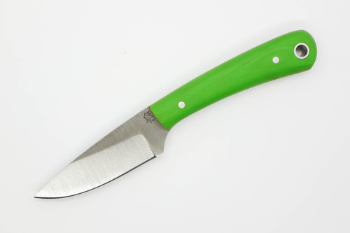 LT Wright Knives Frontier Valley - D2 Steel - Flat Grind - Toxic Green G10 Handle - Matte Finish