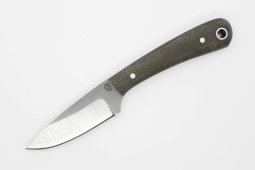LT Wright Knives Frontier Valley - D2 Steel - Flat Grind - Green Canvas Micarta Handle - Matte Finish