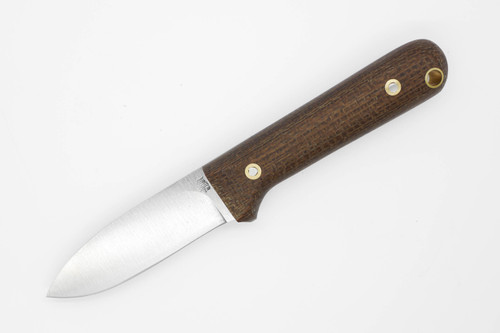 LT Wright Knives Next Gen - Convex Grind - CPM 3V Steel - Brown Burlap Handle - Matte Finish