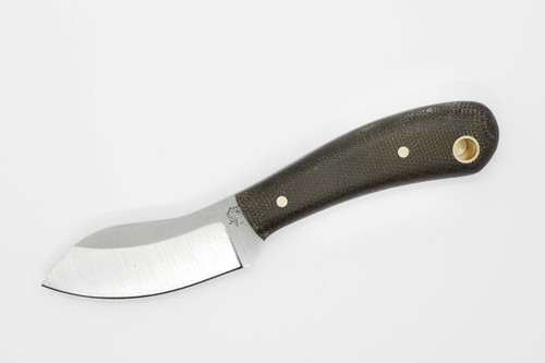 LT Wright Knives: Lil Muk - Saber Grind - O1 Steel - Green Canvas Micarta - Matte Finish