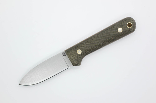 LT Wright Knives Next Gen - Flat Grind - MagnaCut Steel - Green Canvas Micarta w/ Natural Liners - Matte Finish