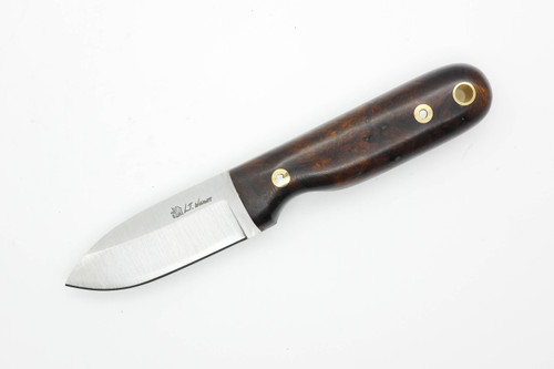 LT Wright Knives Bushbaby - Saber Grind - O1 Steel - Desert Ironwood - Black Liners - 9 / FREE BLACK LINERS!