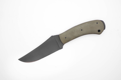 Winkler Knives - Belt Knife - 80CRV2 Steel - Flat Grind - Green Laminate Handle - Tapered Tang - Crusher Pommel
