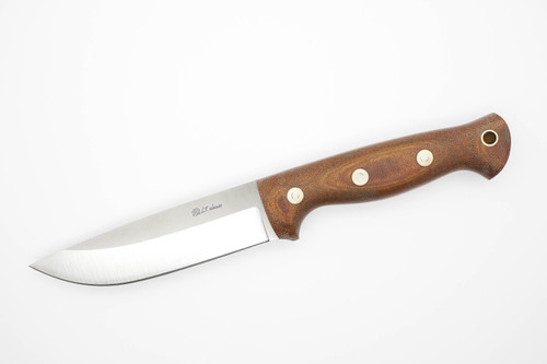 LT Wright Knives Forest Trail - CPM 3V Steel - Saber Grind - Natural Canvas Micarta - Matte Finish