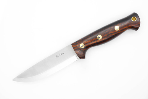 LT Wright Knives Forest Trail - A2 Steel - Scandi Grind - Desert Ironwood Handle - FREE Black Liners! - 4