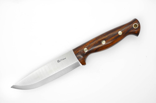 LT Wright Knives Forest Trail - CPM 3V Steel - Scandi Grind - Desert Ironwood Handle - Black Liners - 4