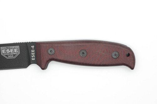 TKC: EXTENDED Handle for ESEE 4 - Double Red Canvas Micarta