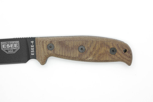 TKC: EXTENDED Handle for ESEE 4 - Brown Canvas Micarta