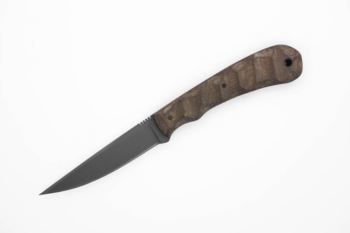 Winkler Knives - Operator - 80CRV2 Steel - Flat Grind - Sculpted Brown Laminate Handle - Tapered Tang