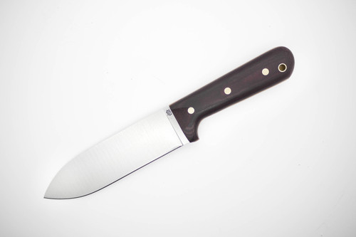 LT Wright Knives Gen 3 - Flat Grind - Double Red Canvas Micarta w/ Natural Liners - Matte Finish