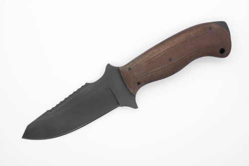 Winkler Knives - Utility Crusher - 80CRV2 Steel - Flat Grind - Brown Laminate Handle - Crusher/Glass Breaker