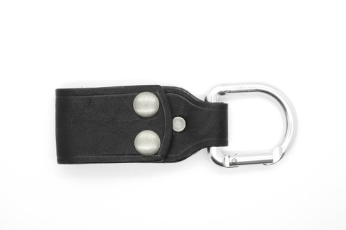 TKC: Swedish Dangler - Black Leather and Silver D-Ring