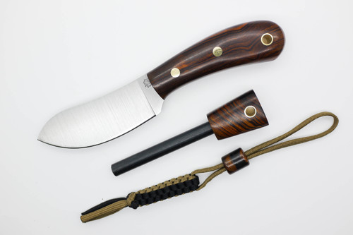 *Limited Edition* LT Wright Knives Camp MUK - Flat Grind - A2 Steel - Desert Ironwood - FREE Black Liners! - 1