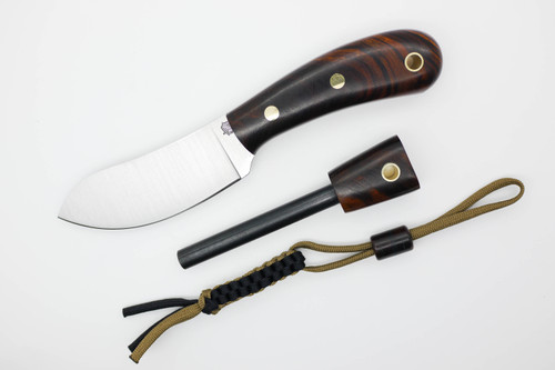 *Limited Edition* LT Wright Knives Camp MUK - Flat Grind - A2 Steel - Desert Ironwood - FREE Black Liners! - 2