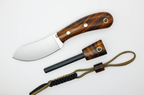 *Limited Edition* LT Wright Knives Camp MUK - Flat Grind - A2 Steel - Desert Ironwood - FREE Black Liners! - 4