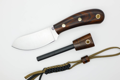 *Limited Edition* LT Wright Knives Camp MUK - Flat Grind - A2 Steel - Desert Ironwood - FREE Black Liners! - 6