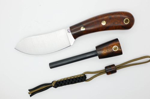 *Limited Edition* LT Wright Knives Camp MUK - Flat Grind - A2 Steel - Desert Ironwood - FREE Black Liners! - 9