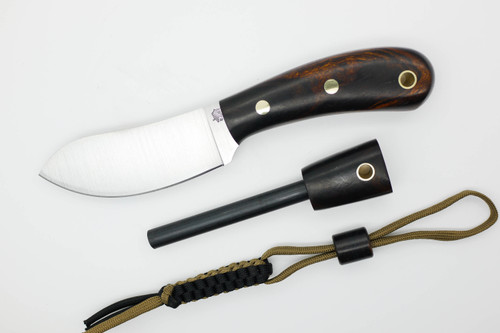 *Limited Edition* LT Wright Knives Camp MUK - Flat Grind - A2 Steel - Desert Ironwood - FREE Black Liners! - 10