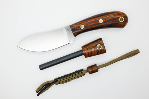 *Limited Edition* LT Wright Knives Camp MUK - Flat Grind - A2 Steel - Desert Ironwood - FREE Black Liners! - 14