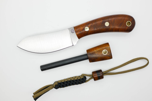 *Limited Edition* LT Wright Knives Camp MUK - Flat Grind - A2 Steel - Desert Ironwood - FREE Black Liners! - 15